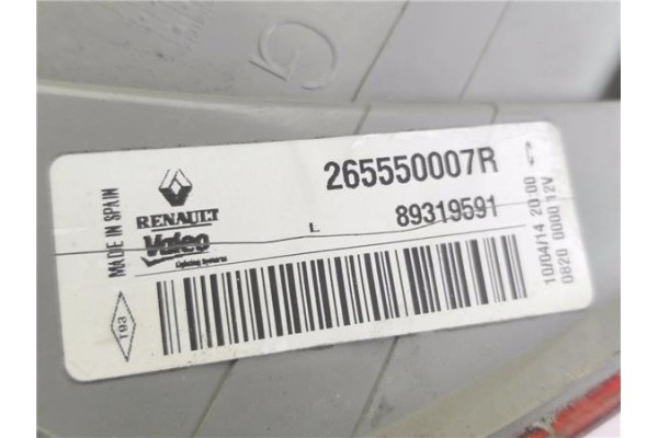Recambio de piloto trasero izquierdo para renault megane iii sport tourer 1.5 dynamique referencia OEM IAM 265550007R 265550007R