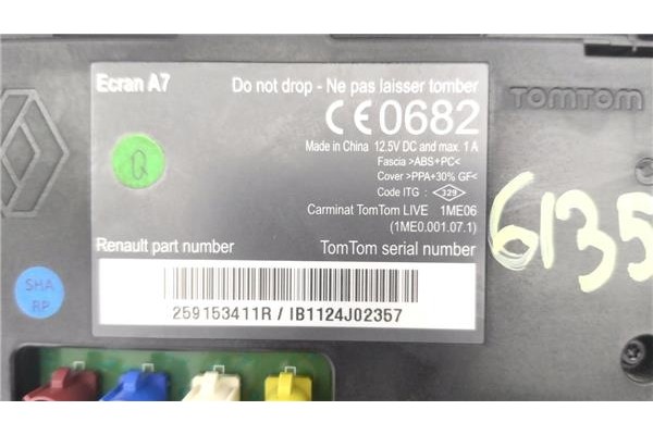 Recambio de pantalla para renault megane iii sport tourer 1.5 dynamique referencia OEM IAM 259153411R 280380578R 