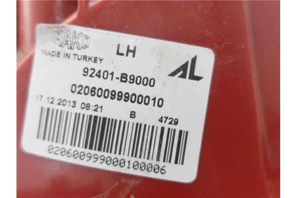 Recambio de piloto trasero izquierdo para hyundai i10 (pa) 1.2 classic referencia OEM IAM 92401B9000  