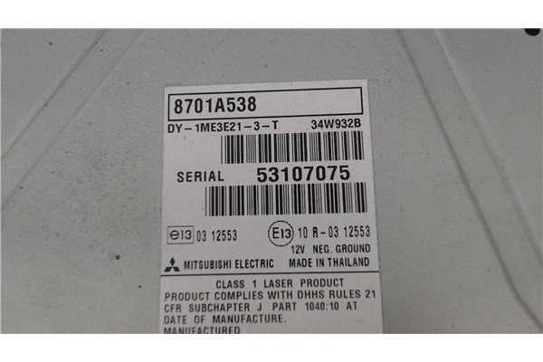 Recambio de radio / cd para mitsubishi space star (a00) 1.2 motion referencia OEM IAM 8701A538  