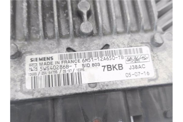 Recambio de centralita para ford focus c-max 2.0 tdci referencia OEM IAM 6M5112A650TB 5WS40286B 