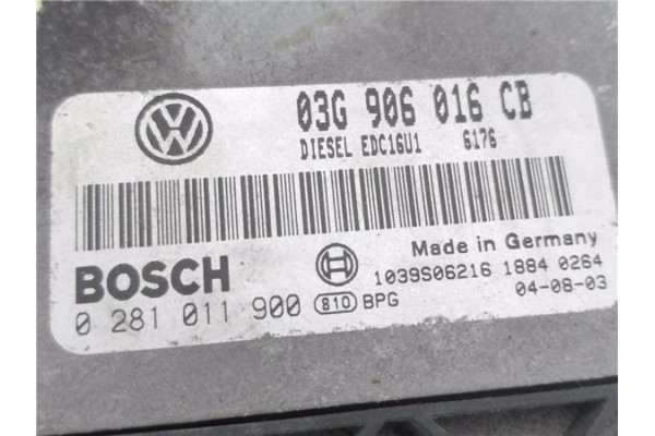 Recambio de centralita para volkswagen golf v (1k1) 1.9 tdi referencia OEM IAM 3G906016CB 281011900 