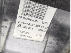 Recambio de piloto trasero izquierdo para smart fortwo coupe 1.0 fortwo coupe (52kw) referencia OEM IAM A4518200164  