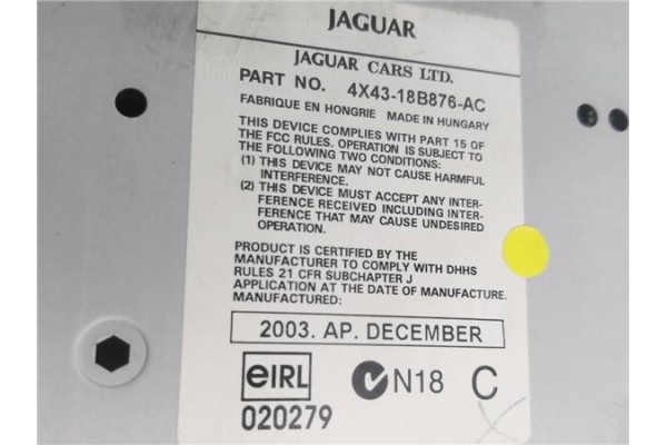 Recambio de autoradio para jaguar x-type 2.0 d executive referencia OEM IAM 4X4318B876AC  