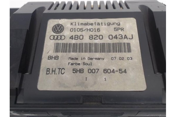 Recambio de mandos climatizador para audi a6 avant (4b5) referencia OEM IAM (4B0820043AJ) (5HB007604-54) 