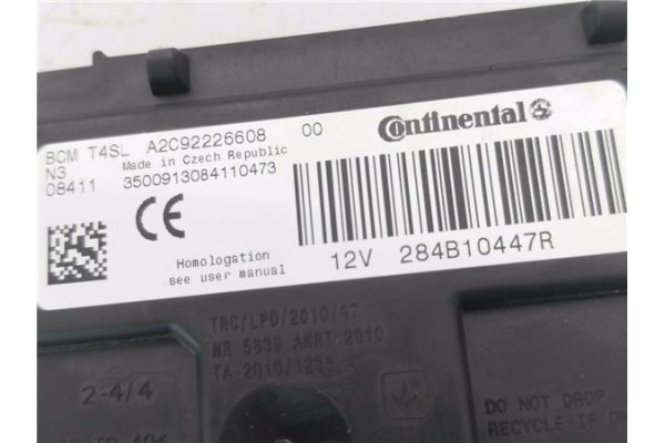 Recambio de modulo electronico para dacia sandero stepway 2017-2020 1.0 sce stepway 75 (b8jc, b8jd) referencia OEM IAM 284B10447