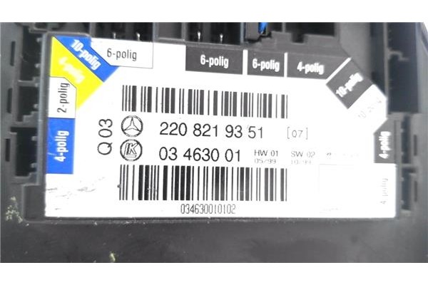 Recambio de mando regulacion altura asiento delantero izquierdo para mercedes-benz clase s (bm 220) berlina 5.0 500 (220.075) re