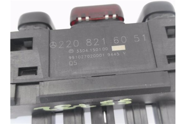 Recambio de interruptor luces emergencia para mercedes-benz clase s (bm 220) berlina 5.0 500 (220.075) referencia OEM IAM 220821