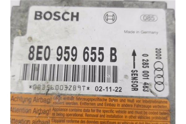 Recambio de centralita airbag para audi a4 berlina (8e) 2.4 referencia OEM IAM 8E0959655B 285001483 
