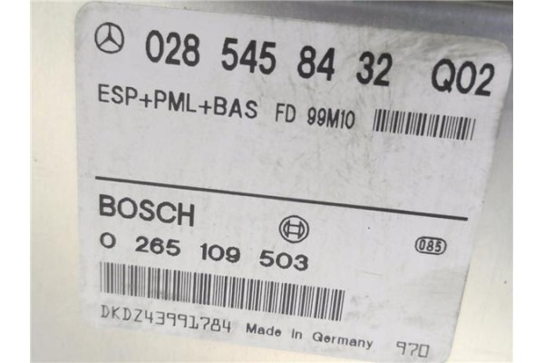 Recambio de centralita abs para mercedes-benz clase s (bm 220) berlina 5.0 500 (220.075) referencia OEM IAM 285458432 265109503 