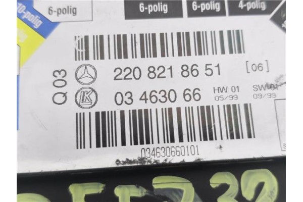 Recambio de mando respaldo trasero derecho para mercedes-benz clase s (bm 220) berlina 5.0 500 (220.075) referencia OEM IAM 2208