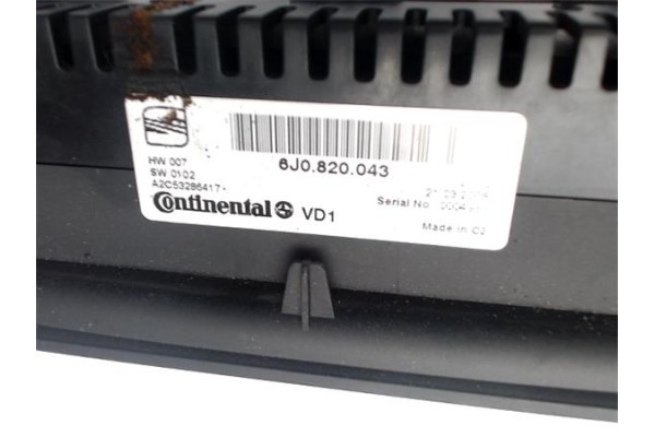 Recambio de mandos calefaccion / a.a. para seat ibiza berlina (6j5) 1.4 tdi referencia OEM IAM 6J0820043  