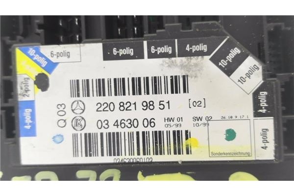 Recambio de mando regulacion altura asiento delantero derecho para mercedes-benz clase s (bm 220) berlina 5.0 500 (220.075) refe