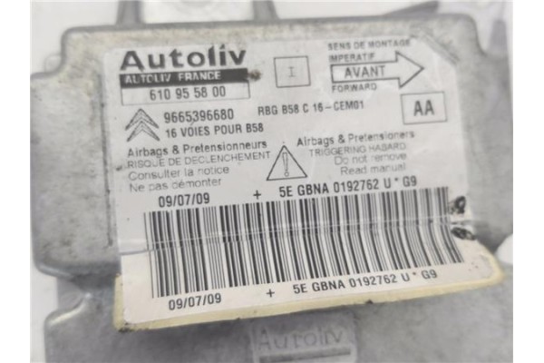 Recambio de centralita airbag para citroen c4 picasso 1.6 hdi referencia OEM IAM 9665396680 610955800 