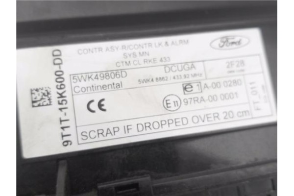 Recambio de modulo confort para ford tourneo connect (tc7) 1.8 kombi trend corta (2009) referencia OEM IAM 9T1T15K600DD 5WK49806