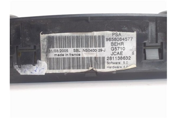 Recambio de mandos climatizador para citroen c4 coupe referencia OEM IAM 9658084577 G5710/281138632 
