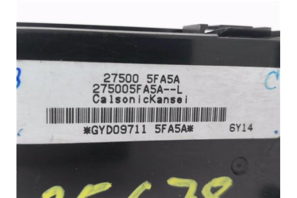 Recambio de mandos climatizador para nissan micra v (k14) 1.5 acenta referencia OEM IAM 275005FA5A 275005FA5AL 