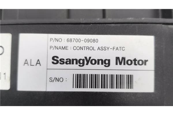 Recambio de mandos climatizador para ssangyong kyron 2.0 200 xdi referencia OEM IAM 6870009080  