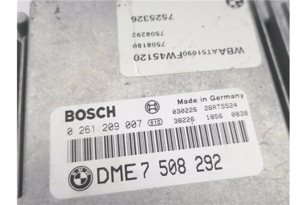 Recambio de centralita para bmw serie 3 compacto (e46) 1.8 316ti referencia OEM IAM DME7508292 0261209007 