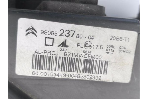 Recambio de faro delantero dcho para citroen c4 berlina 1.6 business referencia OEM IAM 9808623780  