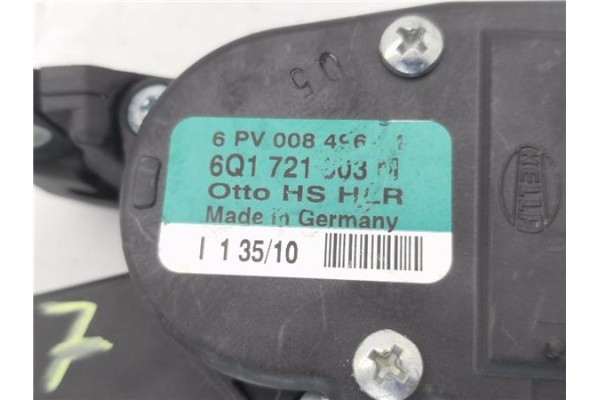 Recambio de potenciometro pedal gas para seat ibiza berlina (6j5) 1.4 16v referencia OEM IAM 6Q1721503N  