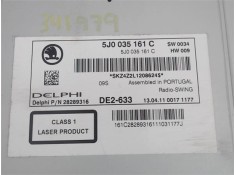 Recambio de radio / cd para skoda fabia (5j2) 1.2 referencia OEM IAM 5J0035161C 28289316 
