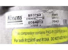Recambio de compresor aire acond. para renault megane iii sport tourer 1.5 dynamique referencia OEM IAM 890763 R1234YF 
