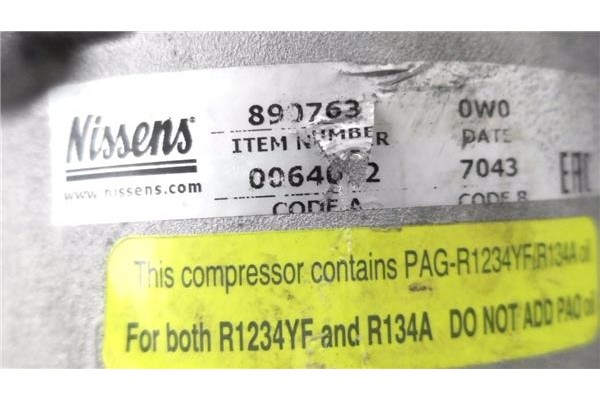 Recambio de compresor aire acond. para renault megane iii sport tourer 1.5 dynamique referencia OEM IAM 890763 R1234YF 