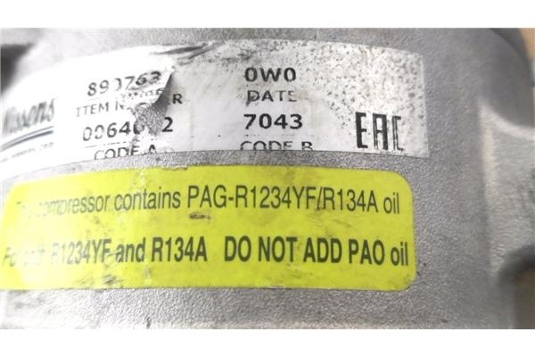 Recambio de compresor aire acond. para renault megane iii sport tourer 1.5 dynamique referencia OEM IAM 890763 R1234YF 