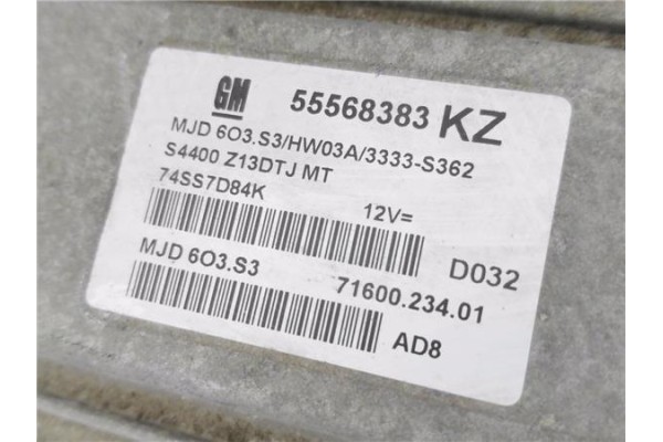 Recambio de centralita para opel corsa d 1.3 cdti referencia OEM IAM 55568383KZ 7160023401 