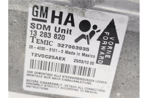 Recambio de centralita airbag para opel corsa d 1.3 cdti referencia OEM IAM 13283820 327963935 