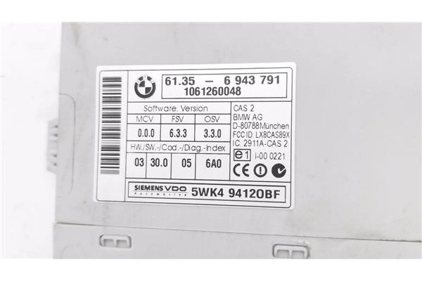 Recambio de módulo electrónico para bmw serie 3 berlina (e90) 3.0 330d referencia OEM IAM 61356943791 1061260048 