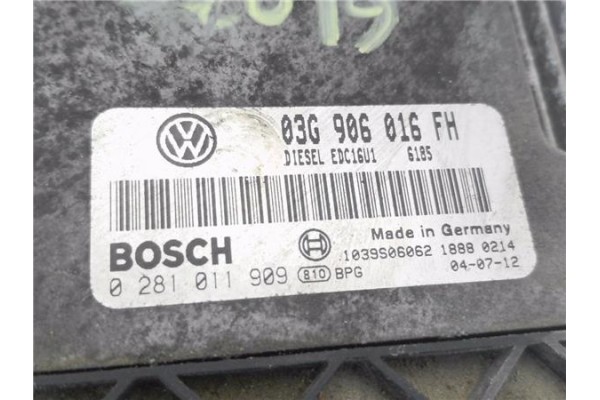 Recambio de centralita para seat altea (5p1) 2.0 tdi 16v referencia OEM IAM 3G906016FH 281011909 