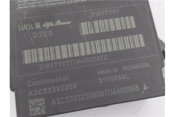 Recambio de centralita airbag para fiat punto / grande punto (199) 1.4 referencia OEM IAM 51897787 A2C53332208 