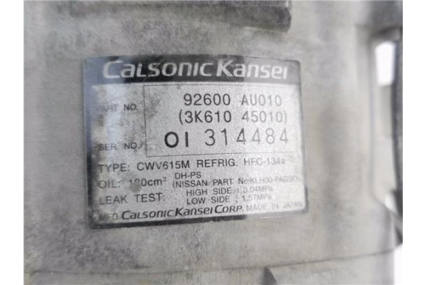 Recambio de compresor aire acond. para nissan x-trail (t30) 2.0 referencia OEM IAM 92600AU010 3K61045010 