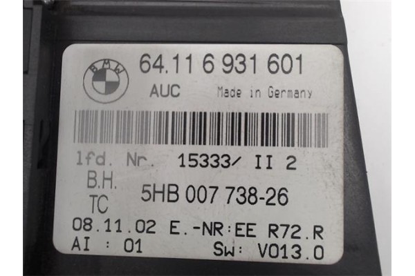Recambio de mandos climatizador para bmw serie 3 berlina (e46) referencia OEM IAM 64116931601  