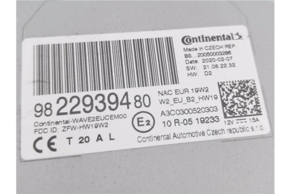 Recambio de radio / cd para citroen c3 aircross 1.2 c-series referencia OEM IAM 9822939480  