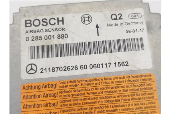 Recambio de centralita airbag para mercedes-benz clase e (bm 211) berlina 3.0 e 280 cdi (211.020) referencia OEM IAM 21187026266