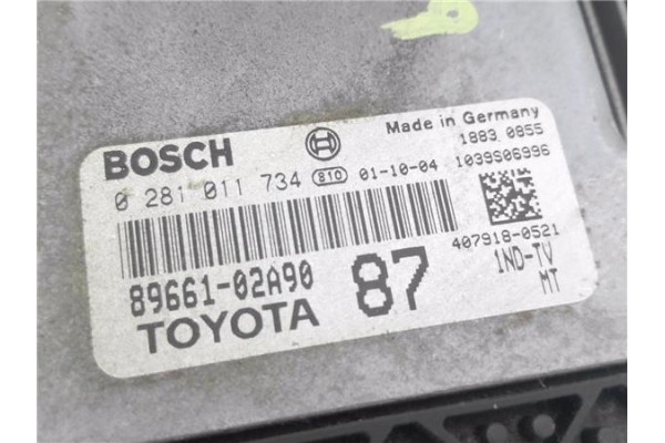 Recambio de centralita para toyota corolla (e12) 1.4 d referencia OEM IAM 8966102A90 281011734 