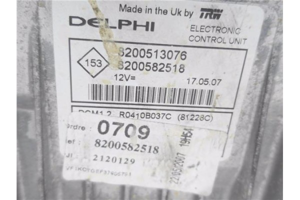 Recambio de centralita para renault kangoo i (f/kc0) 1.5 dci referencia OEM IAM 8200513076 8200582518 