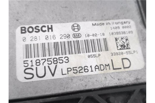 Recambio de centralita para fiat sedici (189) 1.9 jtd 8v 120 emotion referencia OEM IAM 51875853 281016290 