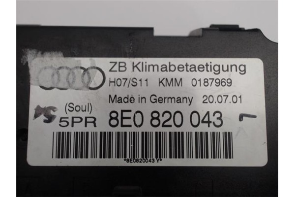 Recambio de mandos climatizador para audi a4 avant (8e) referencia OEM IAM (8E0820043) (0187969) 
