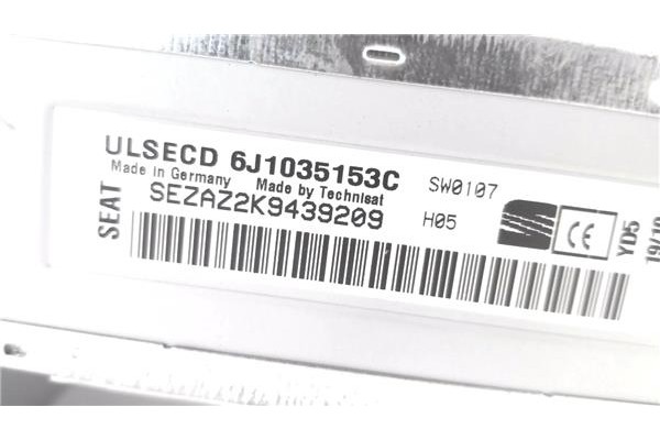 Recambio de radio / cd para seat ibiza berlina (6j5) 1.4 referencia OEM IAM 6J1035153C SW0107 