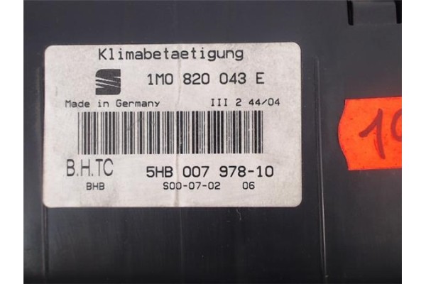 Recambio de mandos climatizador para seat leon (1m1) referencia OEM IAM (1M0820043E) (5HB007978-10) 