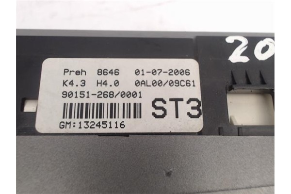 Recambio de mandos climatizador para opel astra h berlina referencia OEM IAM (13245116) (90151-268) (ST3) 