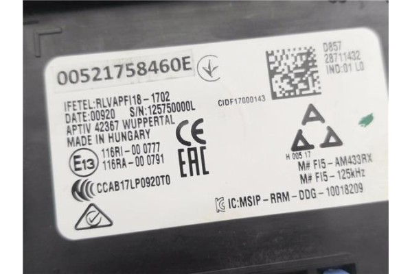Recambio de caja fusibles/rele para fiat ii tipo (356) berlina 1.3 easy referencia OEM IAM 521758460E  