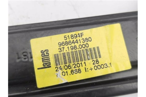 Recambio de mecanismo elevalunas trasero izquierdo para peugeot 508 1.6 active referencia OEM IAM 9686441380  