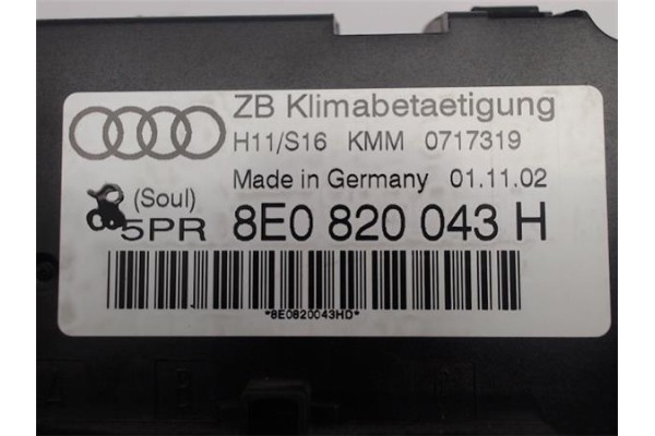 Recambio de mandos climatizador para audi a4 avant (b5) referencia OEM IAM (8E0820043H) (0717319) 