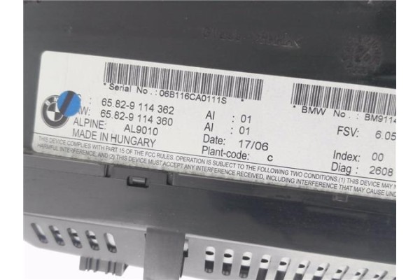 Recambio de pantalla para bmw serie 3 berlina (e90) 3.0 330d referencia OEM IAM 65829114362 65829114360 