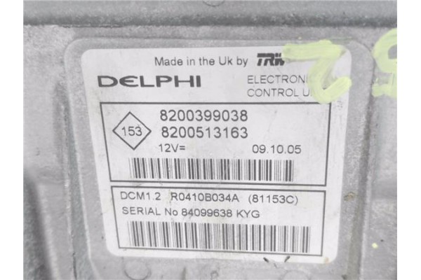 Recambio de centralita para renault clio iii 1.5 dci (c/br1g) referencia OEM IAM 8200513163 8200399038 